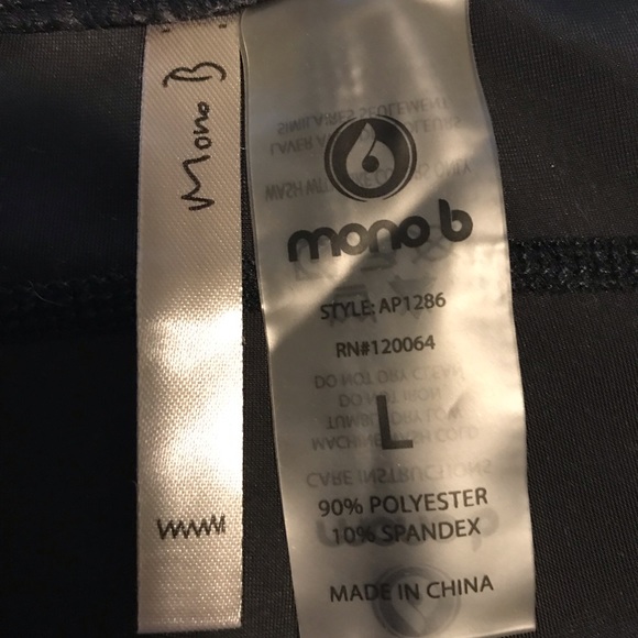 🧩 Mono b Faux Liquid Leather Leggings ✨ Large 🧩 - Picture 5 of 7